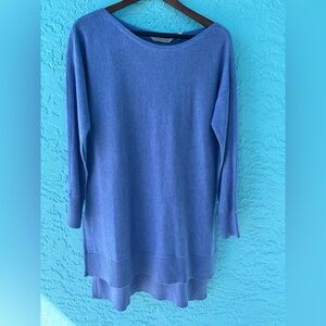 Soft Surroundings Periwinkle Lightweight Tunic Sweater measures Large